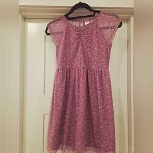 OshKosh B'gosh Lavender Floral Cap-Sleeve Dress